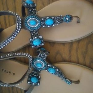 Turquoise sandals